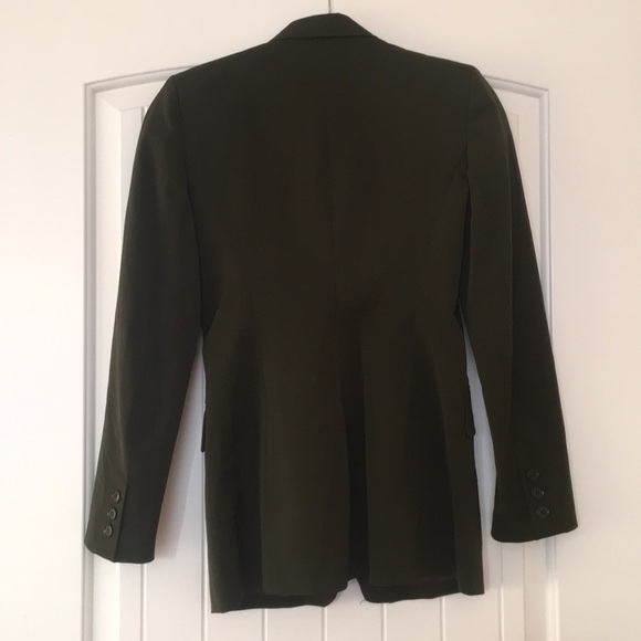 💚SOLD💚intage VERTIGO Paris Olive Green Blazer - Picture 6 of 7